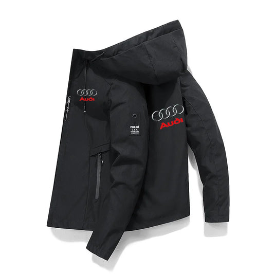 Chaqueta de motociclismo para hombre, cortavientos informal, chaqueta de piloto, ropa de moto Audi