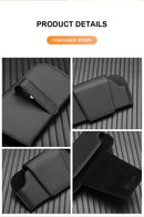 SEAMETAL Cowhide Sun Visor Glasses Holder Premium Leather Wear-Resistant Sunglasses Protective Box Auto Eyeglasses Storage Case