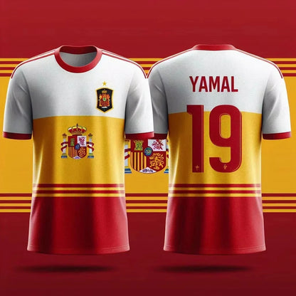 2025 Hot Spain Jerseys Yamal Football Training Jerseys T Shirt 3D Printed Quick Dry Team Large Size Men Tops T-Shirt Clothing