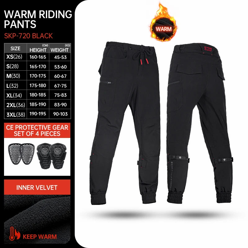SFK New Black Motorcycle Pants Riding Men Equipment Summer Breathable Trousers With CE Protection Armor Wearing Gears Accessories