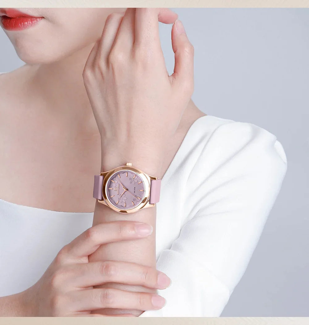 NAVIFORCE NF5051 Women Watch Silicone Quartz Wrist watches for Women Sport Clock Girls Gift Ladies Watches