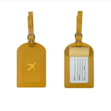 Women Men PU Leather Luggage Tag Suitcase Identifier Label Baggage Boarding Bag Tag Name ID Address Holder Travel Accessories