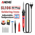 ANENG SL106 Electric Soldering Irons Adjustable Temperature Welding Solder Rework Station Heat Pencil Tip Repair Tools 110V/220V