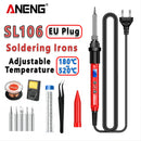 ANENG SL106 Electric Soldering Irons Adjustable Temperature Welding Solder Rework Station Heat Pencil Tip Repair Tools 110V/220V