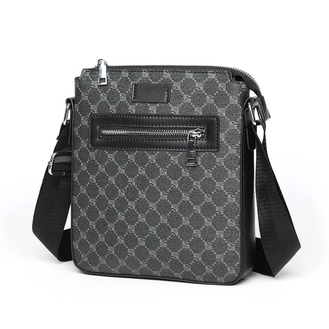 Bolsa Crossbody de couro PU para homens, sacos de mensageiro casual, mochila masculina, bolsa de ombro, designer de moda, nova