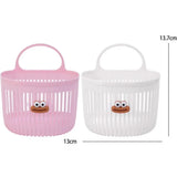 Cute Reusable Kitchen Hanging Baskets Wall-mounted Cartoon Storage Basket Space-Saving Sausage Mouth Organizer