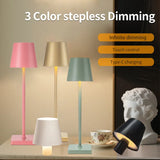 Table Lamp LED Touch Sensor Desktop Night Light Rechargeable Wireless Reading Lamp For Hotel Bar Restaurant Bedroom Decor Light