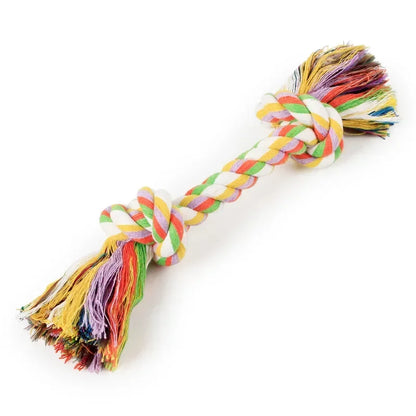 Brinquedo De Nó De Corda De Algodão Trançado Para Cães Mastigar Cachorro, Limpeza Dos Dentes, Osso, Produtos Pet, Durável, 24cm