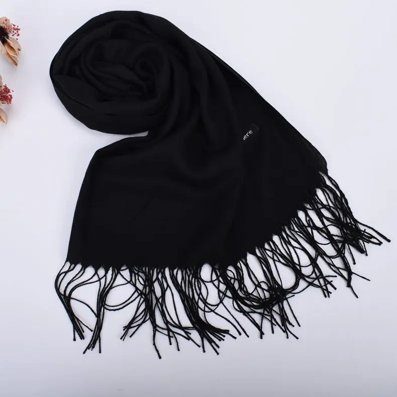 Bufandas de cuero en polvo para otoño e invierno, nuevas, de un solo color, al por mayor, para hombres y mujeres, 120 g, chal con diadema de un solo color.