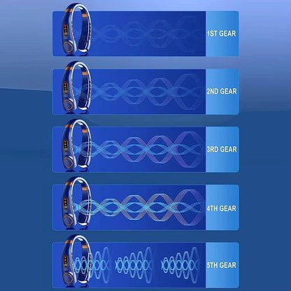 2025 Hanging Neck Fan Portable Bladeless Neck Fan Air Cooler Digital Display Rechargeable Air Conditioner Neck Ventilator