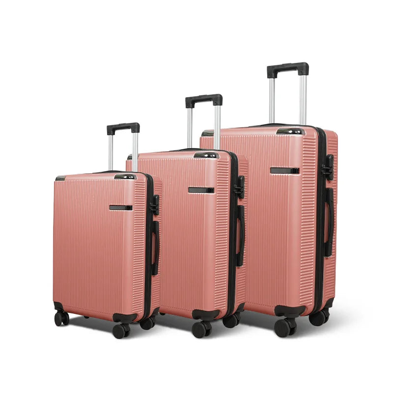 2025 Luggage Set 3-Piece 20' 24' 28' Suitcase Travel Bag with Multi-Directional Wheels Password Lock Large Capacity Carry on