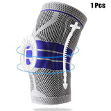 Silicone Padded Knee Pads Supports Brace Basketball Fitness Meniscus Patella Protection Kneepads Sports Safety Knee Sleeves