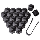 20 Pcs Car Wheel Nut Caps 17mm/19mm/21mm Auto Hub Screw Cover Black Plastic Anti Dust Car Wheel Nut Bolt Covers Tire Accessories