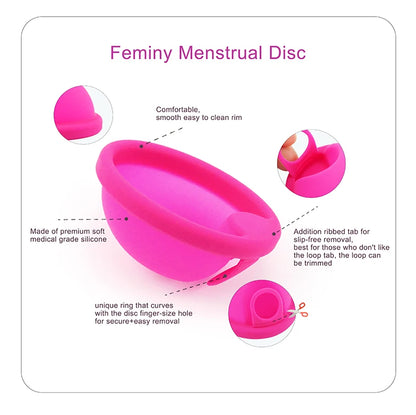 Silicone Menstrual Disc Cup Period Menstrual Collector Menstruation Menstrual Disk Women Health Care Feminine Hygiene Extra-Thin