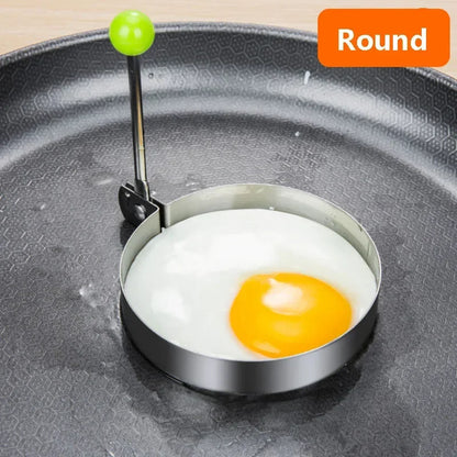 Nuevo molde de acero inoxidable para huevos fritos, forma de corazón, para hacer panqueques, para el desayuno, para hornear tortillas, herramientas de cocina, accesorios de cocina, gadget