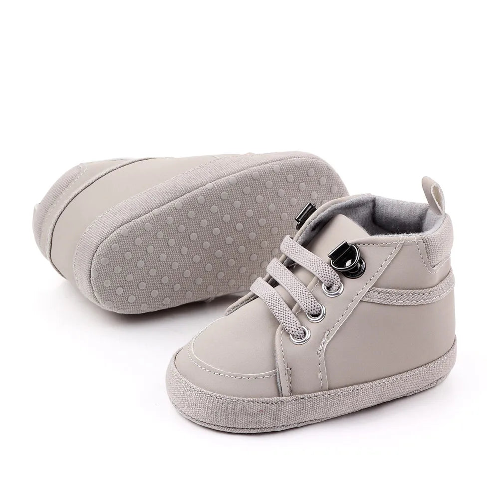 Zapatos casuales para bebés, botines con cierre de velcro para niños pequeños de 0 a 1 año, para caminar al aire libre