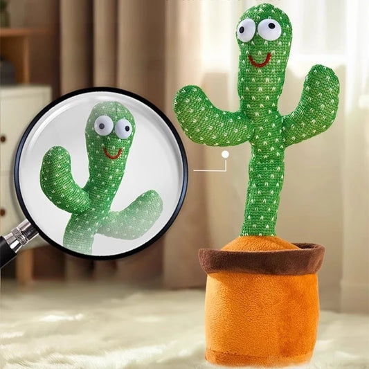 Cactus Magic Dancing Voice Replay Function LED Lights Sings Talks Dances Funny Interactive Plush Birthday Gift Hot Decoration