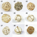 10 Styles 7CM Chewing Braided Ball Guinea Pig Rabbit Hamster Small Animal Play Pet Interactive Chew Toy Natural Grass Ball