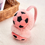 Kids Cute Children Football Earmuffs Winter Outdoor Travel Cold-proof Ear Caps Warmer Thickened Warm Ear Muffs for Baby Boy Girl