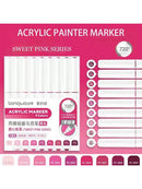 Languo 9pcs/box Soft Brush Acrylic Marker Pen Set，DIY Hand Drawn,Paint Art Markers pens,Student Graffiti Acrylic Paint Pens,M720