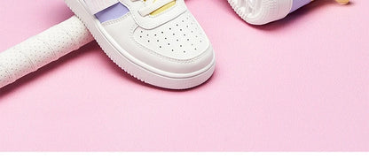Xtep Kid's Skateboarding Shoes 2025 Spring Unisex Leather Fashion Casual Running Comfortable High-top Sneakers 676316319305