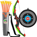 LED Light Up Bow and Arrow Set for Kids, Archery Toys, Ages 4-8-12, with 10 Suction Cup Arrows, Target and Quiver, Boys 