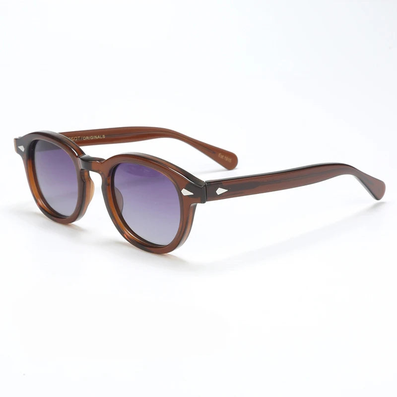Polarized Sunglasses for Men and Women, UV400 Johnny Depp Lemtosh Style, Retro Acetate Frame, Eyeglasses Eyewear for Men