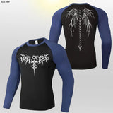 Y2k Anime Print Compression Shirt Men Running T-Shirt Quick Dry Fitness Sportswear Gym Sports Breathable Tops Rash Guard MMA