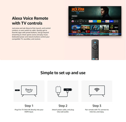 All-New Amazon Fire TV 4K MAX, Android TV Box, Netflix 4K Streaming stick with wifi 6E.16GB Storage (Without Batteries)