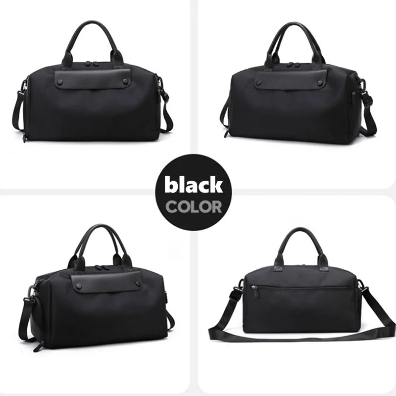 Customizable Name Crossbody Sports and Fitness Bag Oxford Cloth Women's Bag Luggage Bag Lightweight Short Distance Travel Bag