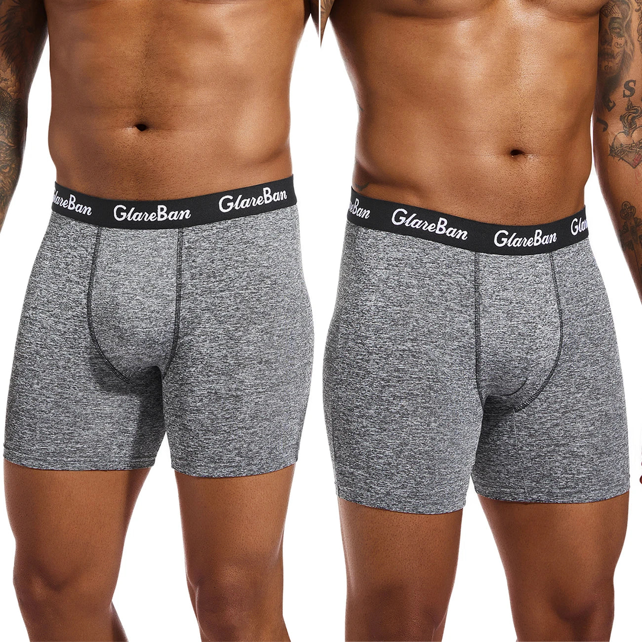Conjunto de 4 Uds. De Boxer cortos de longitud media, ropa interior para hombre, calzoncillos masculinos para hombre, Boxershorts para hombre, bragas suaves de marca