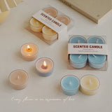 4pcs Handmade Tea Light Scented Candle Aromatherapy Soy Wax Candles Wedding Birthday Candle Party Home Decoration Photo Props