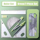 7-Piece Compass and Ruler Set Student Ruler Set Cute Rriangle Ruler Set Exam Specific Ruler Box Set Ruler Set School Starts