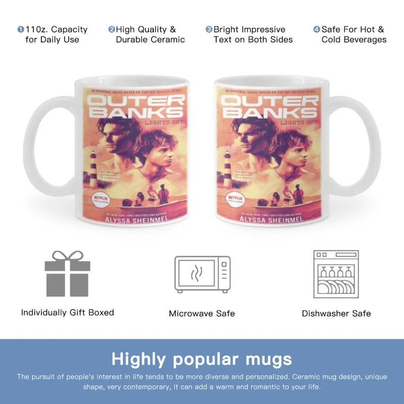 O-Outer Banks Anime Coffee Mug Tea Cup 11oz Coffee Cup Funny Birthday Gifts for Women and Men Ceramic Mug Personalized Cup