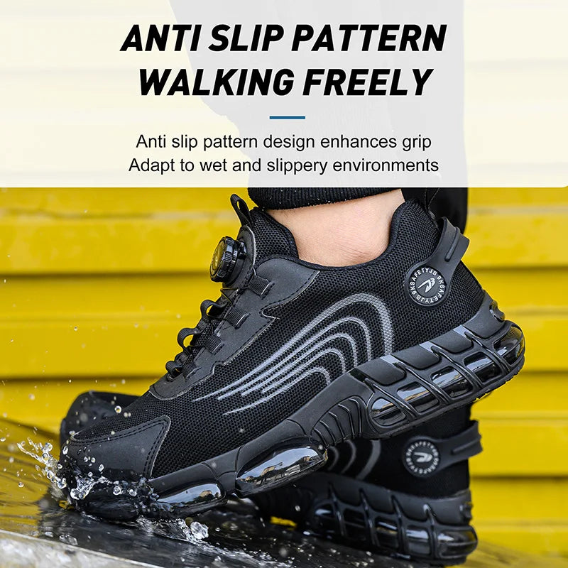 Lightweight Safety Shoes Men Women Work Shoes Steel Toe Cap Working Boots Sneakers Men Women Breathable Shoes Tactical Boots