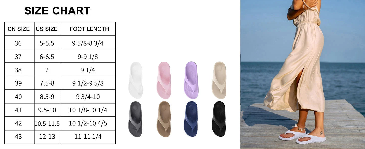 Evshine Women Orthopedic Sandals Flip Flops With Arch Support Men Non-slip Bath Shower Slippers Unisex Fashion House Slippers
