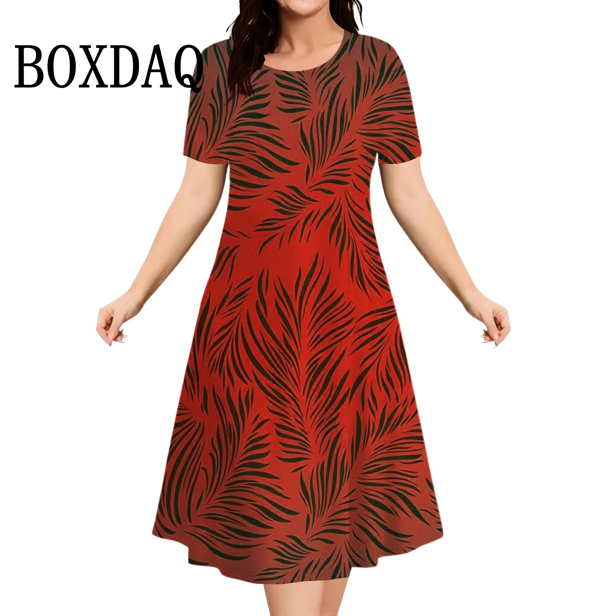Summer Flowers 3D Printed Short Sleeve Dress Women Casual Fashion Plus Size Round Neck Loose Dress For Women Large Size 8XL 9XL