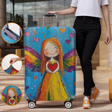 Angel pattern luggage protection cover, suitable for 18-32 inch luggage covers, luggage handle gloves, travel accessories