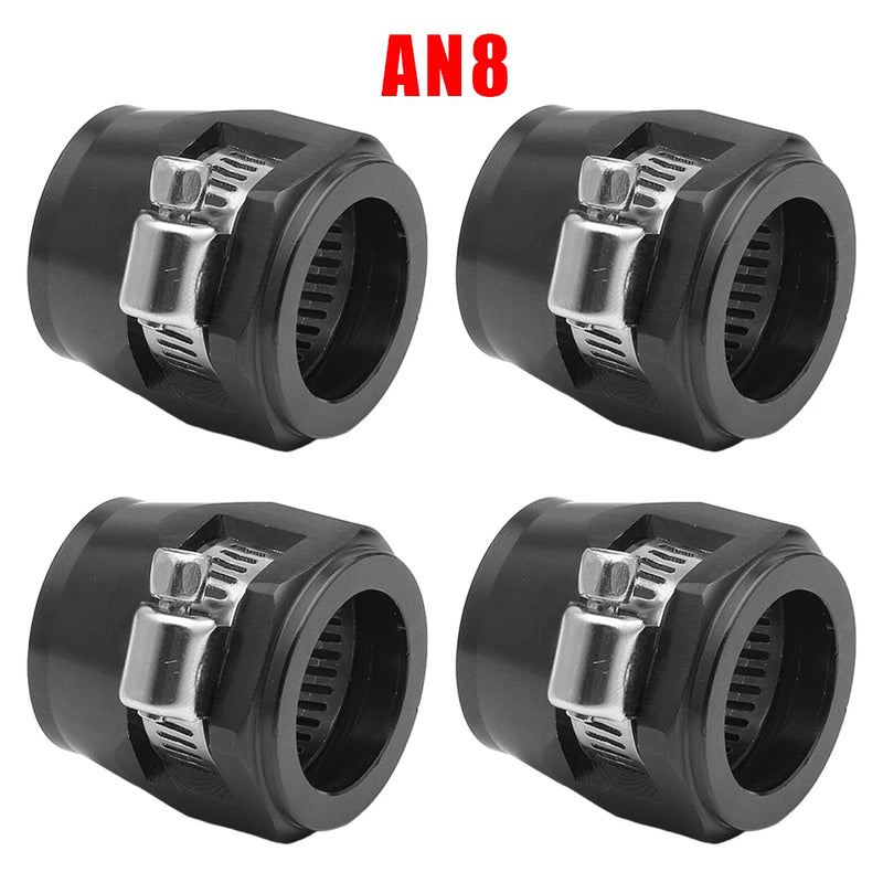 Abrazadera de manguera de coche AN4 AN6 AN8 AN10 AN12, 4 piezas, clip modificado para tubo de combustible de radiador, hebilla, abrazaderas de manguera universales, acabado de extremo de aceite 