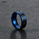 Titanium Steel Temperature Ring Mood Emotion Smart Temperature Sensitive Rings for Women Men Waterproof Jewelry