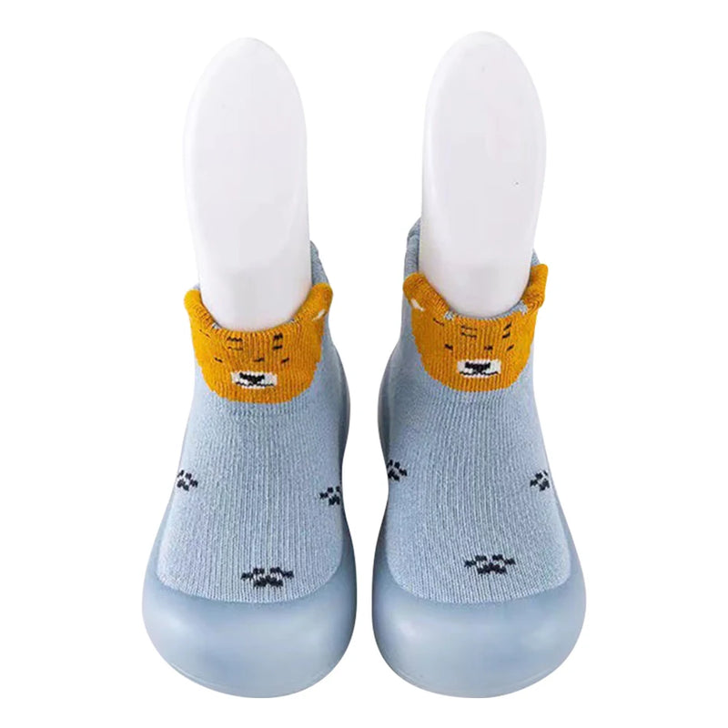 Calcetines de algodón bonitos y cómodos para bebés recién nacidos, primeros pasos, zapatos casuales de interior con suela suave, transpirables y antideslizantes.