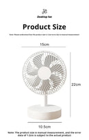 Xiaomi Youpin Fan Small White Desktop Timer Mute With Four-speed Adjustable Portable Fan Recharging Models Detachable Desk fan