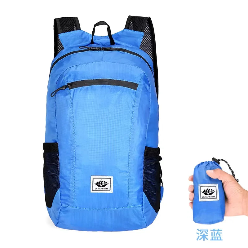 20L Portable Foldable Backpack Folding Mountaineering Bag Ultralight Outdoor Climbing Cycling Travel Knapsack Hiking Daypack