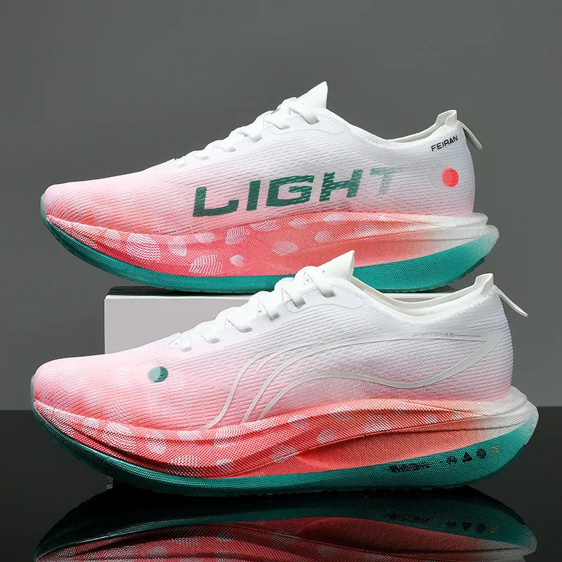 Marathon Cushion Carbon Plate Sports Running Shoes Men Breathable Lightweight Women Comfortable Nonskid Speciality Sneakers 45