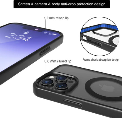 Funda magnética para teléfono móvil con soporte para iPhone 16, 14 Plus, 15, 13 Pro Max, 12 y 11, funda protectora para Apple con soporte