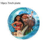 Disney-Moana Birthday Party Decorations, Balloons, Disposable Tableware, Cup, Plate, Baby Shower Toys, Celebration Supplies 