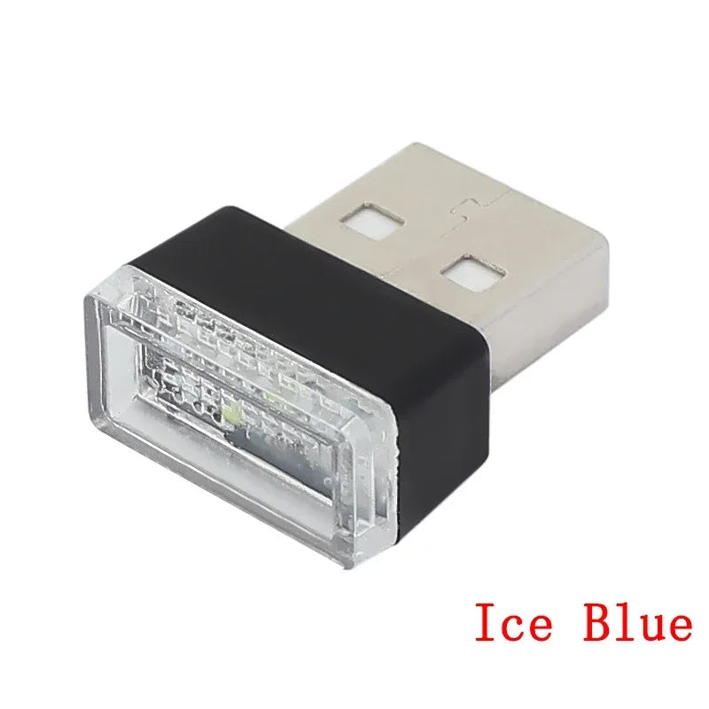 Mini Car Interior Ambient Lights Atmosphere Lamp USB LED Car Lights PC Car Decoration Light Plug and Play Decor Lamp Lighting