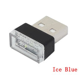 Mini Car Interior Ambient Lights Atmosphere Lamp USB LED Car Lights PC Car Decoration Light Plug and Play Decor Lamp Lighting