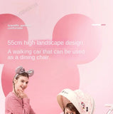 Pink Newborn Stroller can sit or lie down 0-6 years old Children Lightweight Folding Boardable Travel 360 ° Steering Stroller