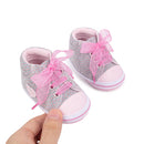 Zapatillas altas con estrellas para bebés recién nacidos, niños y niñas, mocasines con suela antideslizante suave, zapatos de cuna para primeros pasos